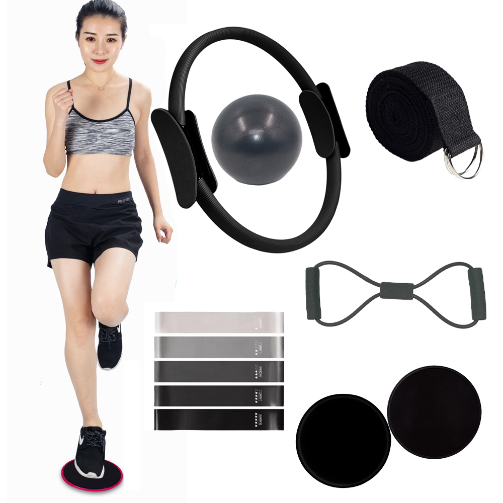Pilates Yoga Ball Workout - 11-delige uitrustingsset Pilates Workout-accessoires Cirkel Mini