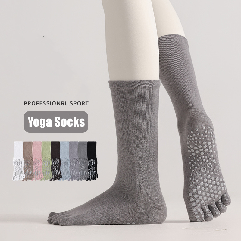 Yoga Pilates Yoga - 1 paar dames yogasokken snoepkleur katoen