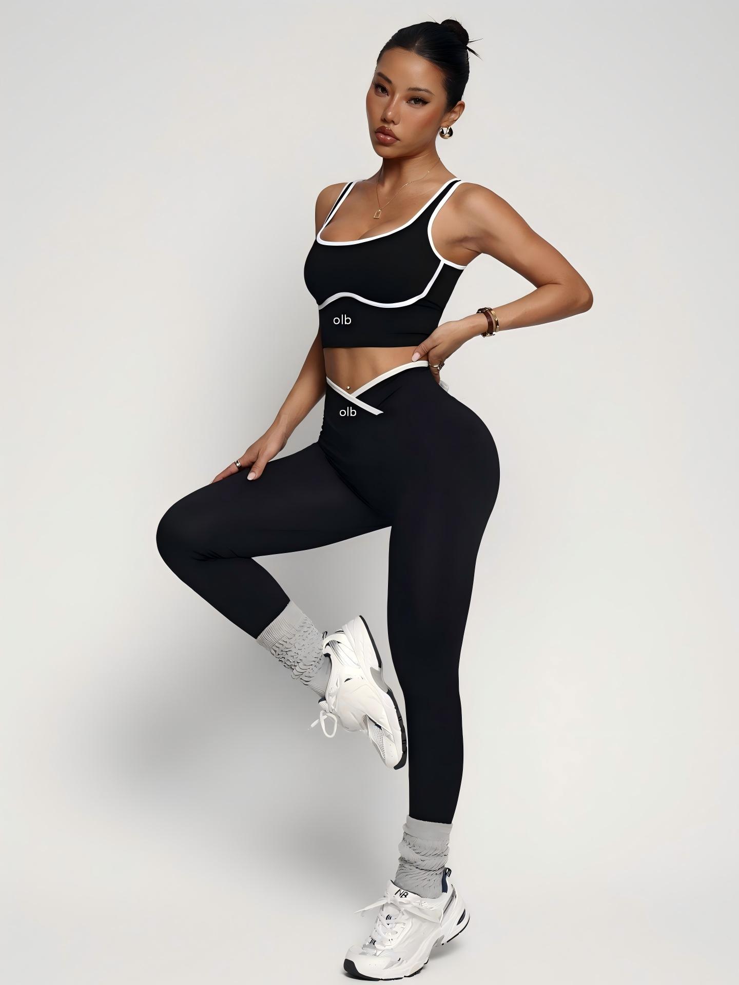 Pilates Yoga Set - 2-delig nieuw sportbeha-vest en broek fitnesspak,