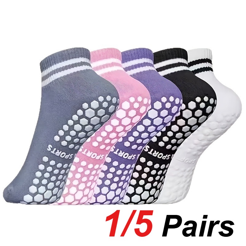 Yoga Pilates Yoga - 1/5 paar siliconen antislip pilates yogasokken
