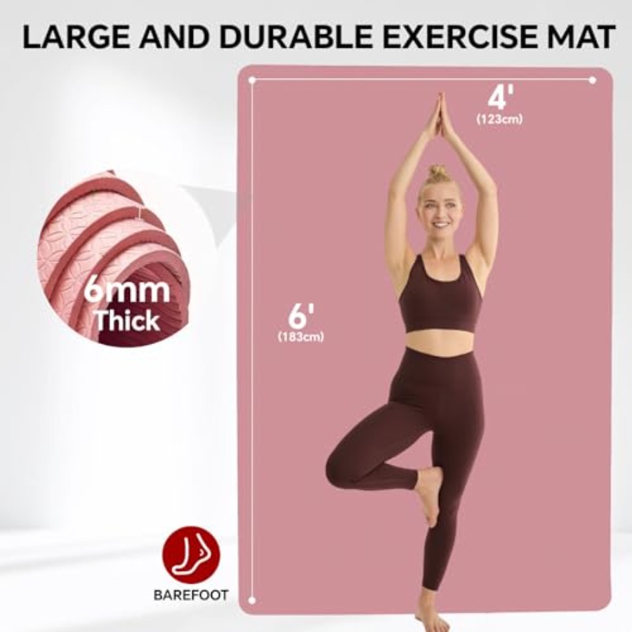 Extra grote yogamat voor thuis - Pilates Yoga Mat Workout recensie en prijs