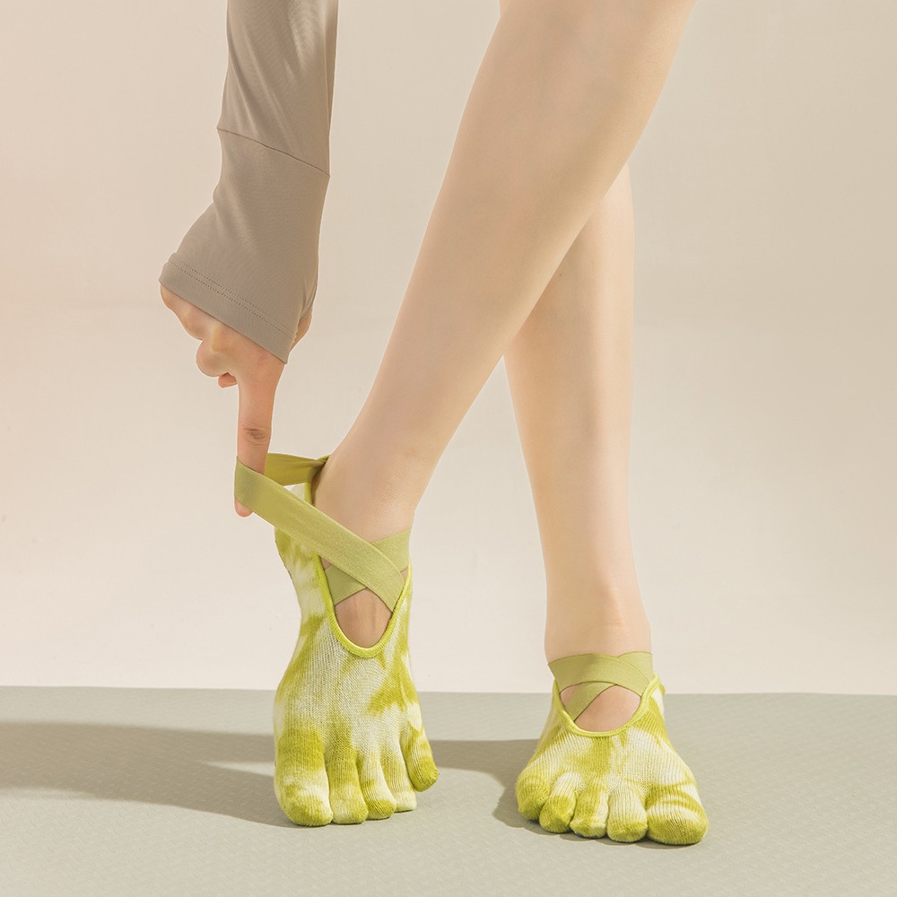 Tie-Dye damessokken met vijf v - Pilates And Yoga Studio recensie en prijs