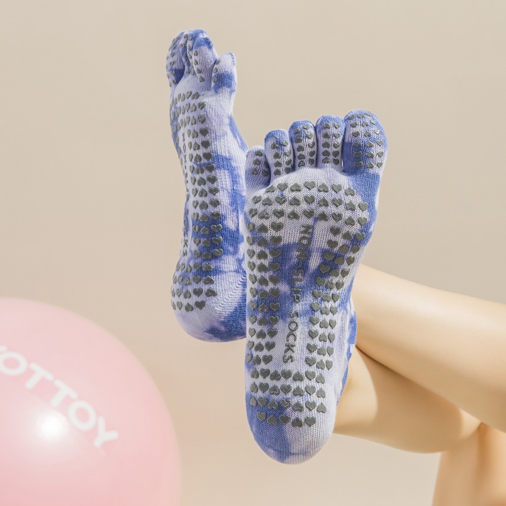 Tie-Dye damessokken met vijf v - Pilates And Yoga Studio recensie en prijs