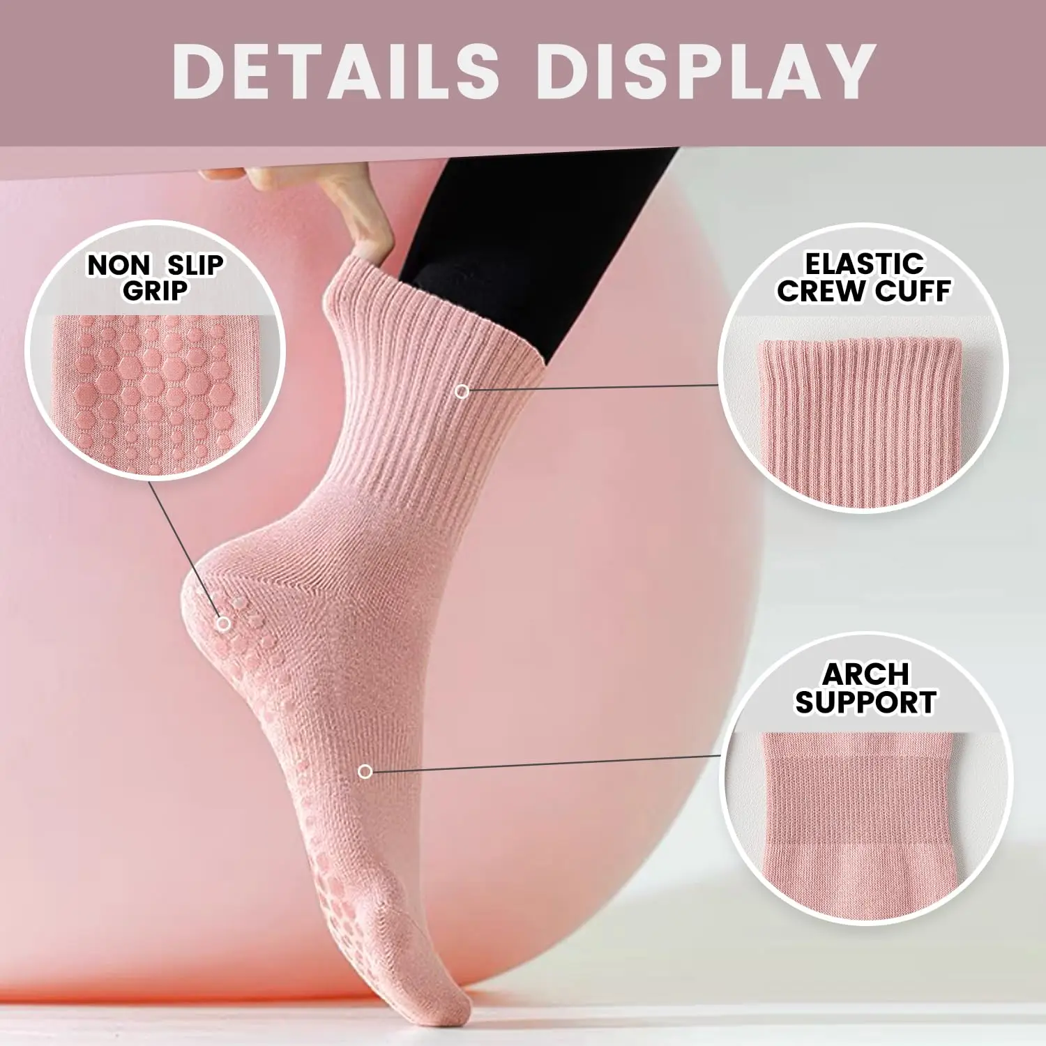 4 paar yogasokken voor dames,  - Yoga Pilates Yoga recensie en prijs