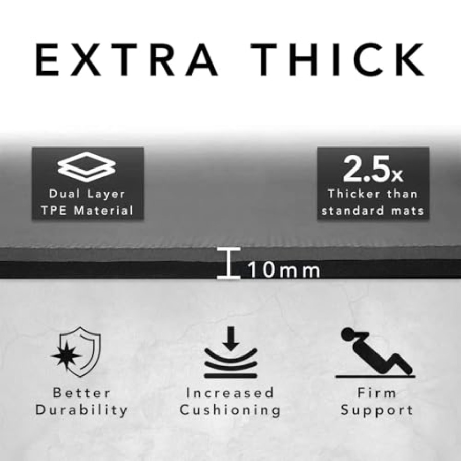 Grote oefenmat extra dik 10mm  - Pilates Yoga Mat Workout recensie en prijs